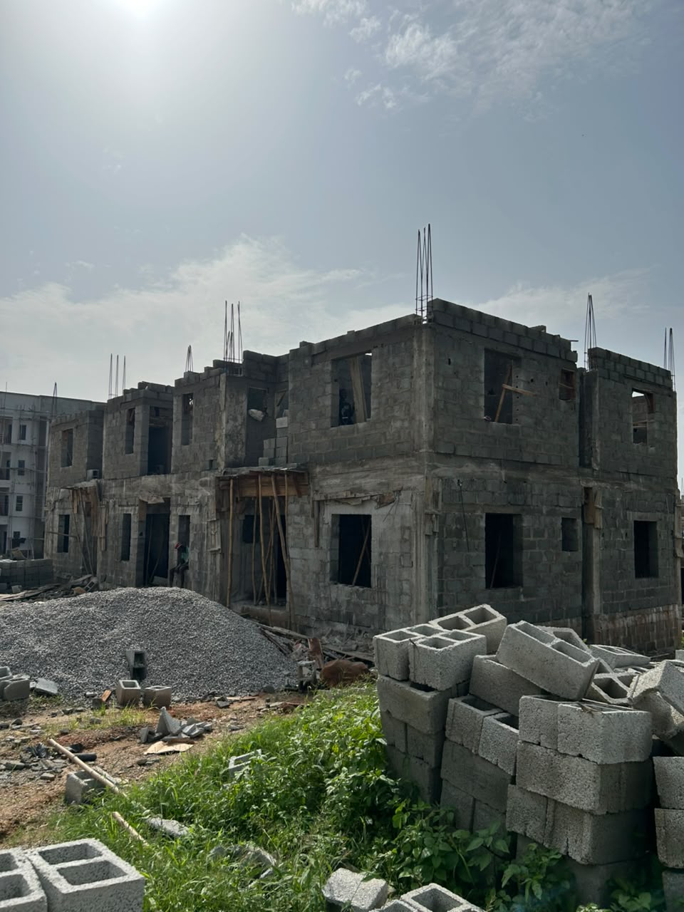 Building exterior and blockwork