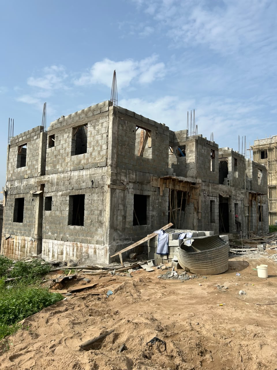 Corner view of the building